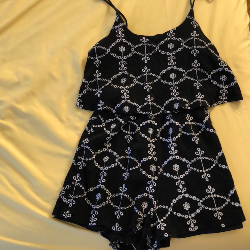 Black and white romper